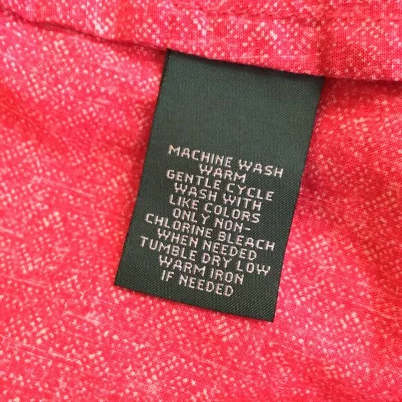 Lauren Ralph Lauren Women's Long Sleeve Pink Button Up Collar V Neck Blouse - Picture 9 of 9